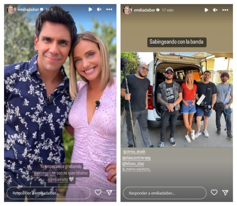 Tan sólo un día después del anuncio de CHV, la periodista se dejó ver en sus redes sociales junto a Queraltó e iniciando las primeras grabaciones para "Sabingo".