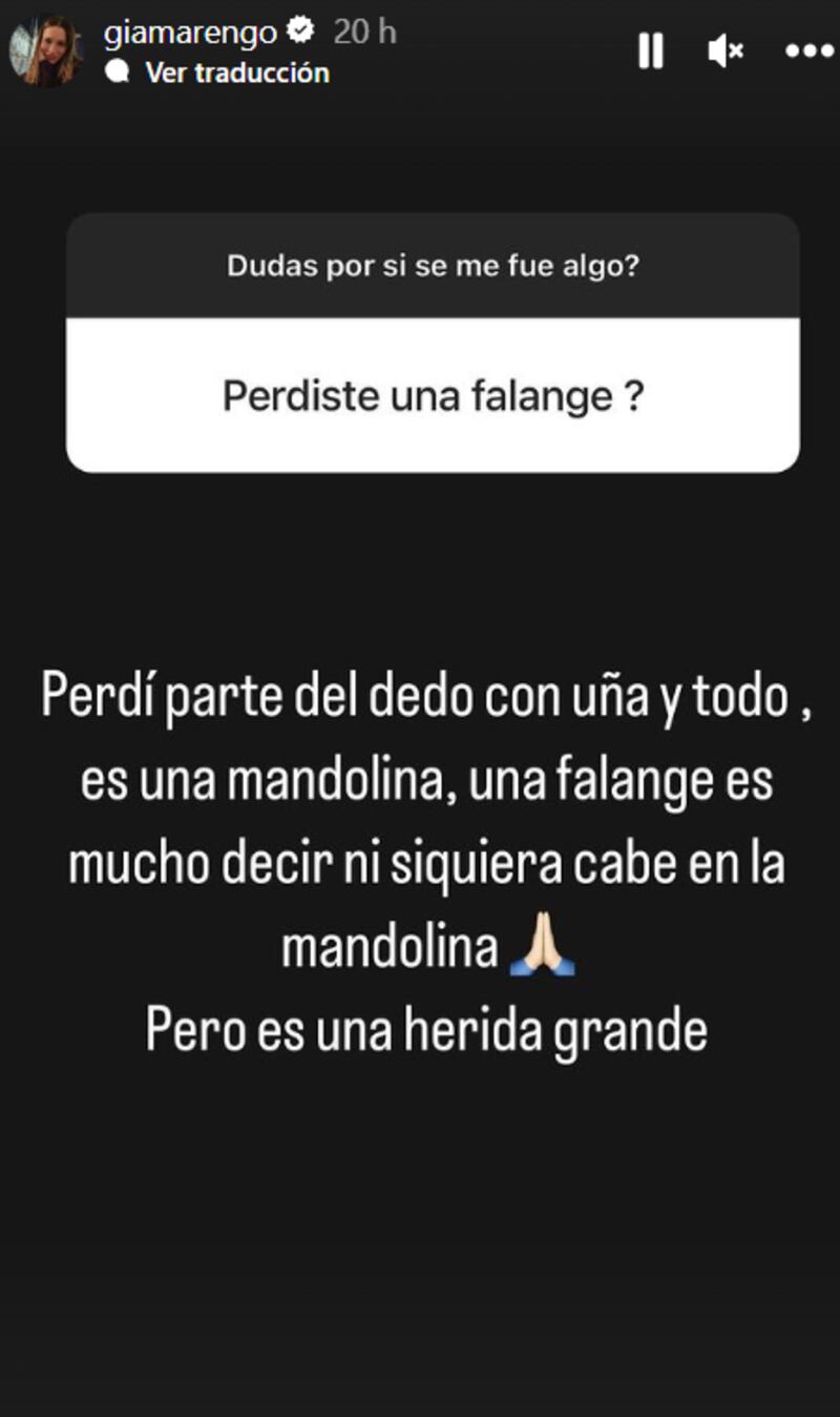 Historia Gianella Marengo | Instagram