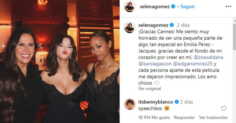 Ella es Karla Sofía Gascón, la mujer trans que triunfó en Cannes junto a Selena Gomez por su película 'Emilia Pérez'