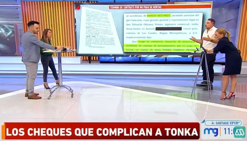 Las deudas y demandas en contra de la animadora de Canal 13 fueron el tema que tocó esta mañana la periodista Paulina Allende de Salazar en el matinal "Mucho Gusto".