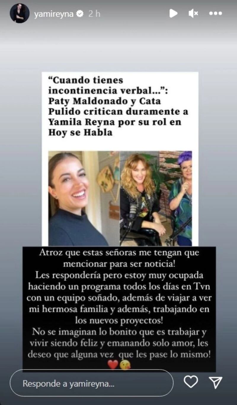 Historia de Yamila Reyna | Instagram