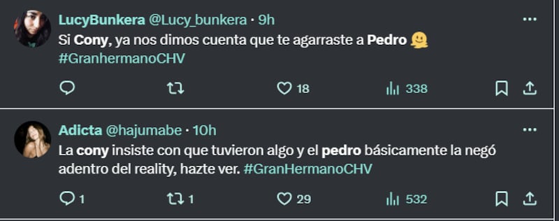 Reacción comentario de Cony Capelli sobre Pedro Astorga |  Twitter