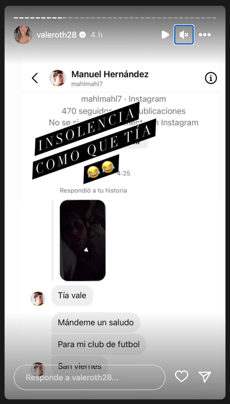 Historias Vale Roth - Fuente: Instagram