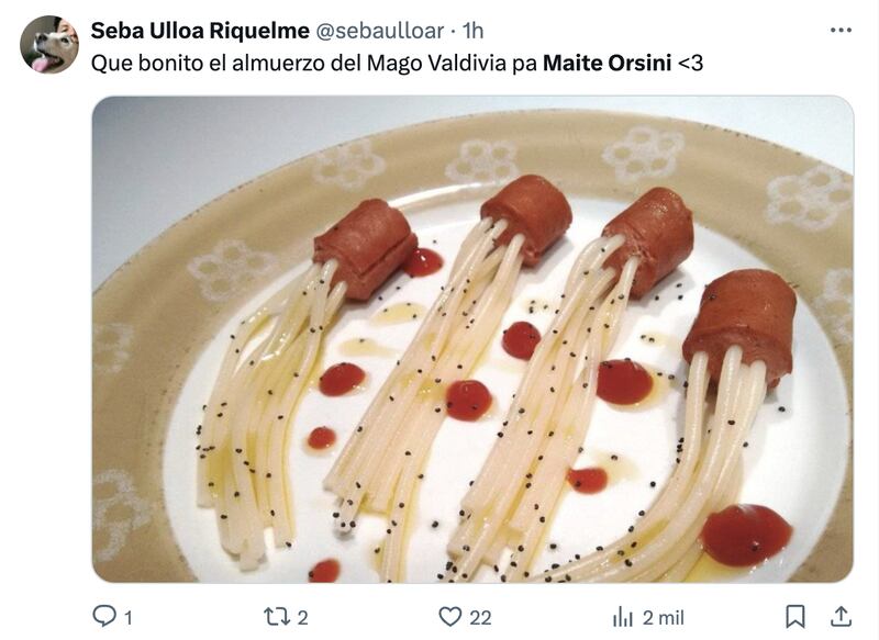 Reacciones desayuno de Maite Orsini hecho por Jorge Valdivia | Fuente: X (Twitter)