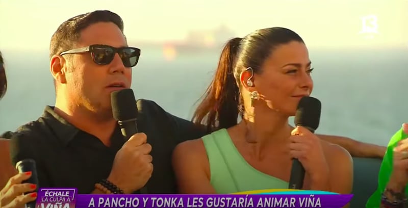 Pancho Saavedra y Tonka Tomicic en "Contigo en la Mañana"