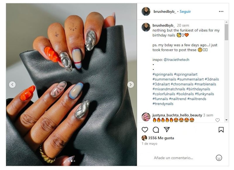 Las 'cyber nails' son la última moda en cuanto a uñas que surge este 2024