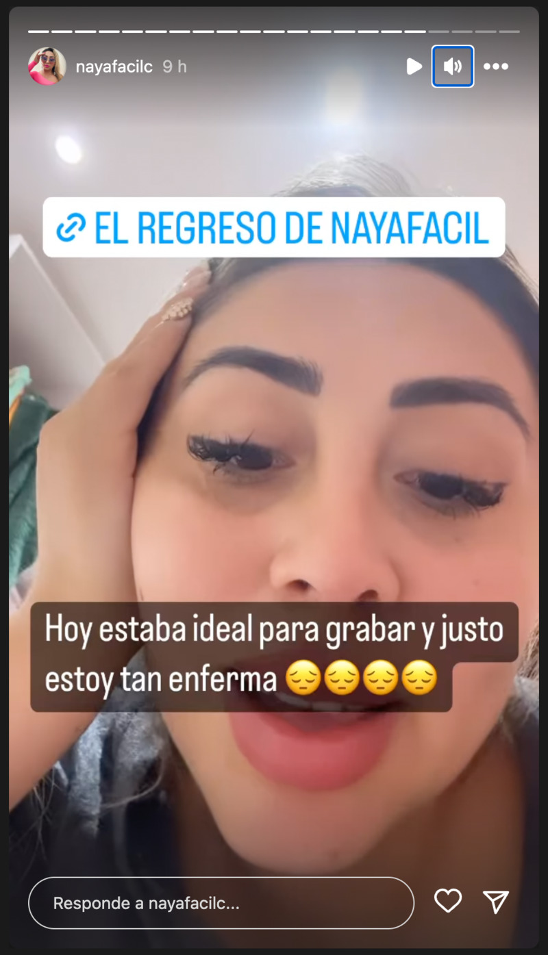 Naya Fácil historias - Captura: Instagram