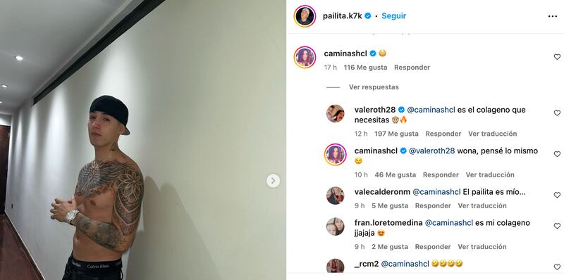 Comentarios en publicación de Pailita | Captura: Instagram