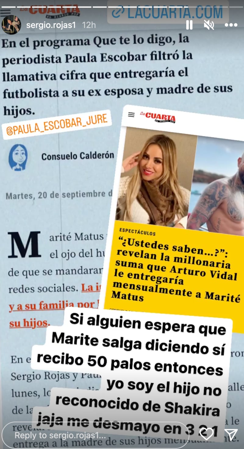 Sergio Rojas le contesta a Marité Matus