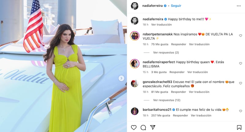 Nadia Ferreira festeja su cumpleaños número 24 junto a Marc Anthony.