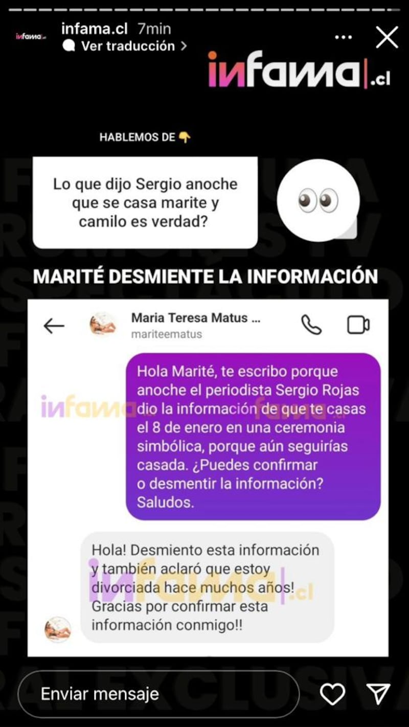 Captura Infama por Marité Matus