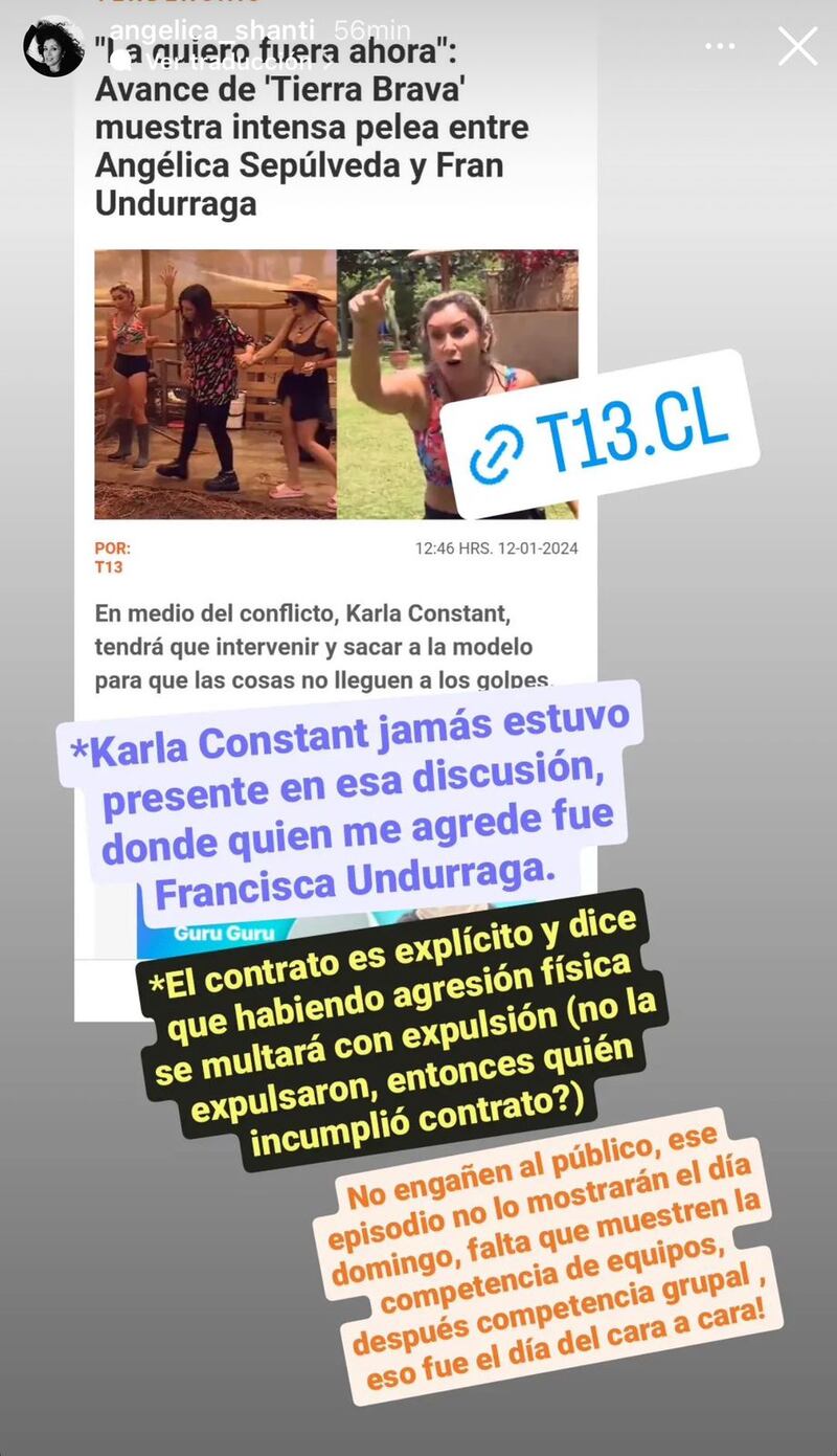 Historia de Angélica Sepúlveda | Fuente: Instagram