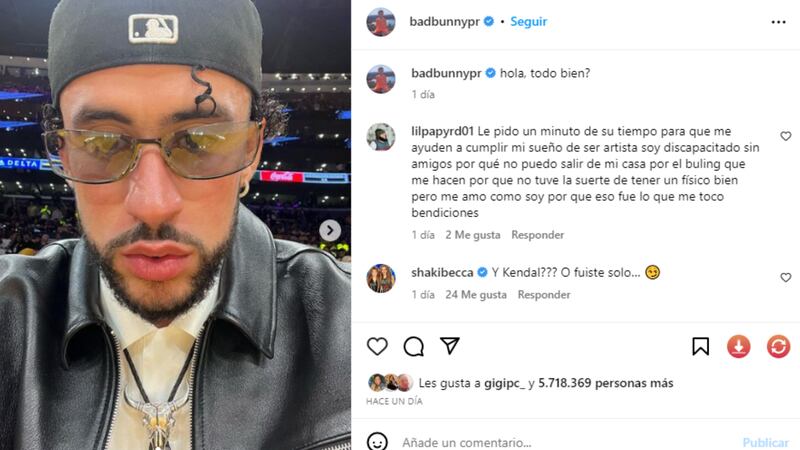 El cantante se le veía aburrido tras acompañar a su novia Kendall Jenner al partido de baloncesto de su ex.