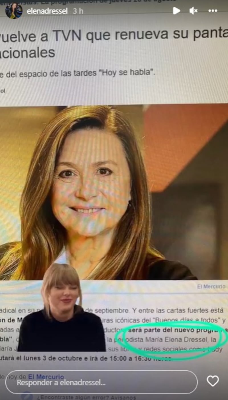 La periodista confirmó que estará en el próximo programa liderado por Margot Kahl en TVN.