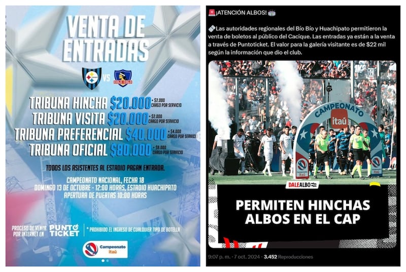 Los hinchas de Huachipato reclamaron por el elevado precio de las entradas para el partido del próximo domingo ante Colo Colo.