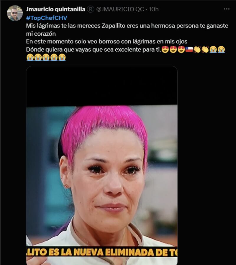 Reacción eliminación de Zapallito de "Top Chef"