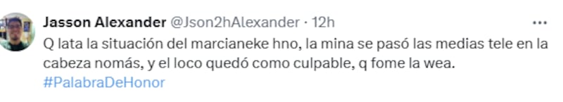 Reacción pelea Marcianeke y Anaís en Palabra de Honor | X