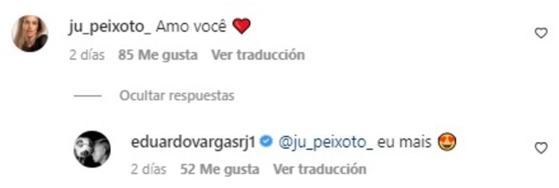 El delantero nacional Eduardo Vargas ya no oculta su nueva relación amorosa con la brasileña Juliana Peixoto.