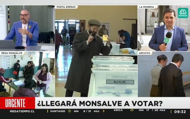 El mandatario emitió sus votos en Punta Arenas a eso de las 9:30 horas de este sábado 26 de octubre.