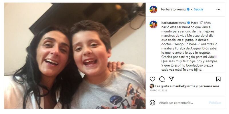 Bárbara Torres es una madre entregada a sus dos hijos