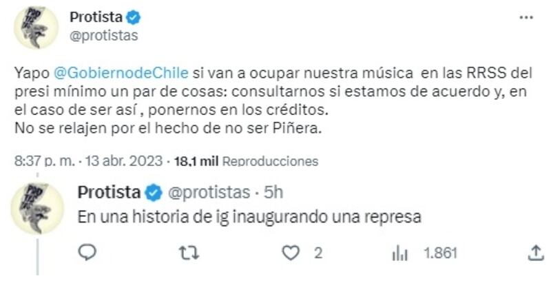 Los artistas chilenos quedaron molestos con el Gobierno por el uso de sus creaciones en las cuentas del Presidente Gabriel Boric.