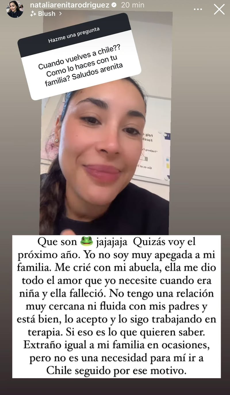 Historia de Natalia Rodríguez | Instagram