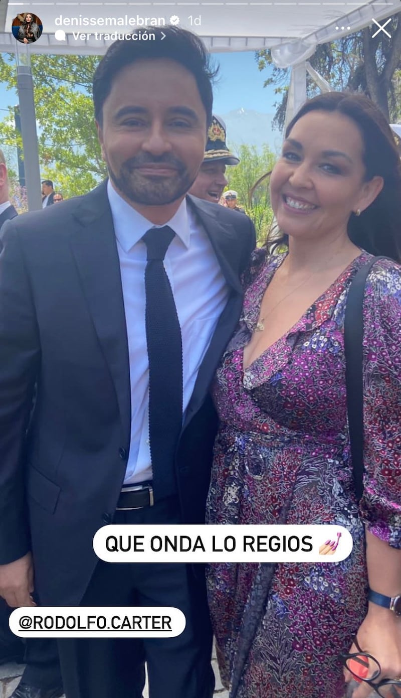 Denisse Malebrán y Rodolfo Carter. Captura de Instagram