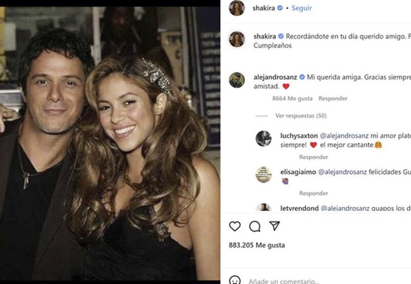 Shakira y Alejandro Sanz