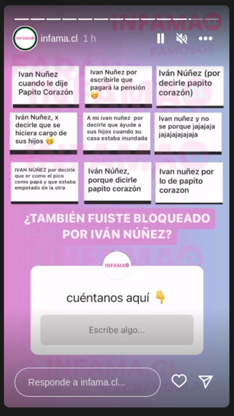 Historias Iván Núñez - Fuente: Instagram