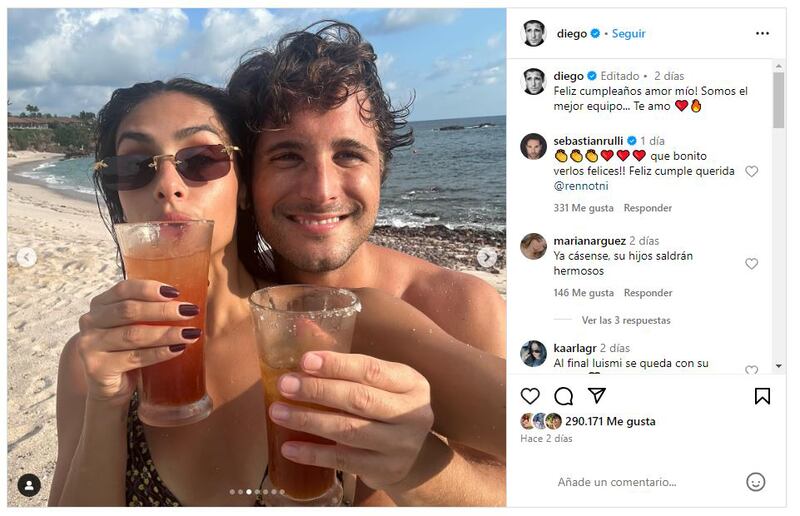 Diego Boneta celebró el cumpleaños de Renata Notni con esta tierna publicación