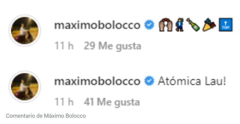 comentario de Máximo en Instagram