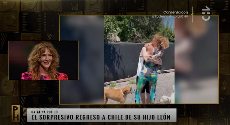 Catalina Pulido y su hijo León | Captura: Podemos Hablar de CHV