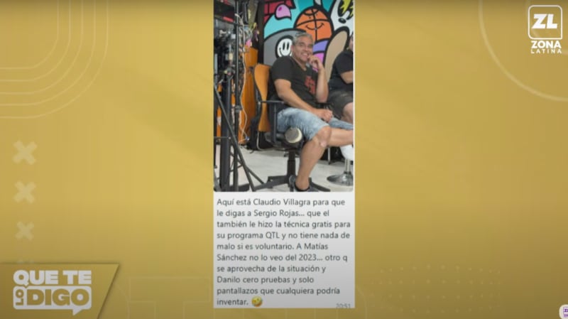 Respuesta de Karol Lucero a Sergio Rojas | Captura: Que te lo digo de Zona Latina