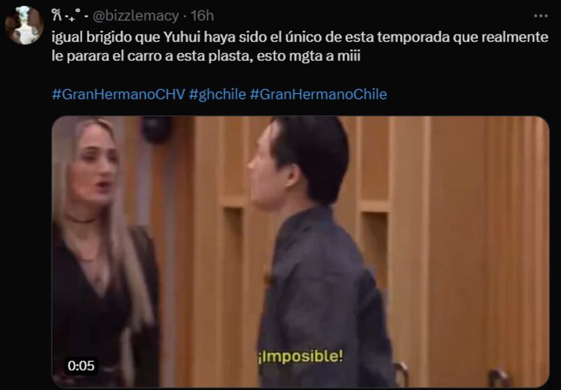 Reacción pelea de Yuhui y Sebastián en Gran Hermano | X