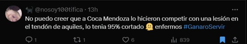 Reacción eliminación de Coca Mendoza de "¿Ganar o Servir?" | X