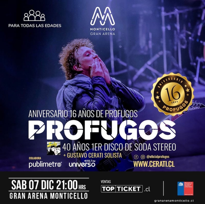 prófugos soda stereo flyer