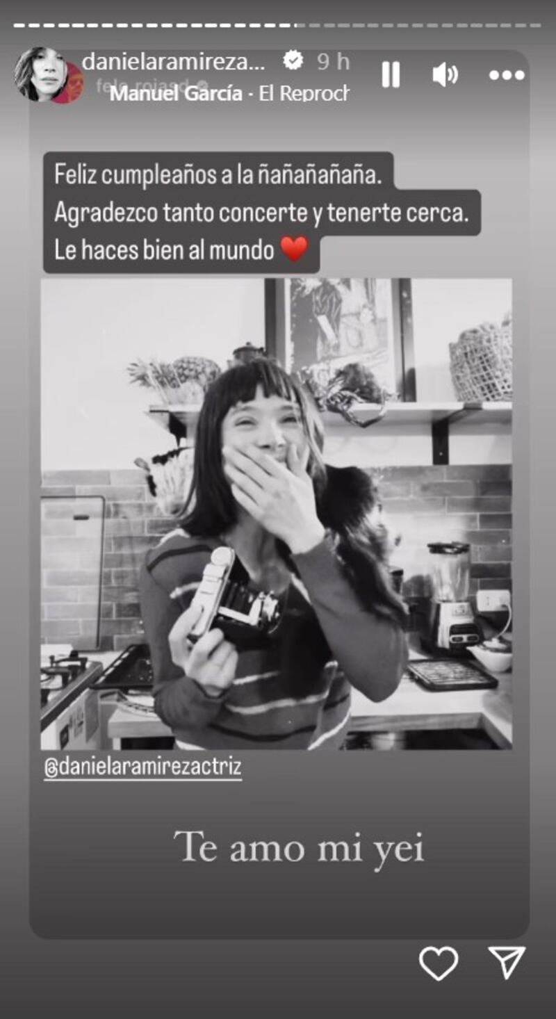 Historias de Instagram de Daniela Ramírez