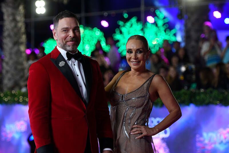 VIÑA DEL MAR : Gala Festival Noche Cero 2023 | 17 de Febrero del 2023 / VIÑA DEL MAR 
Jose Antonio Neme y Karen Doggenweiler  durante la gala noche Cero del Festival Internacional de la Canción de Viña del Mar 2023
FOTO: PABLO OVALLE ISASMENDI / AGENCIAUNO