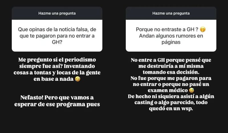 Javiera Vidal niega acusaciones. Vía Instagram