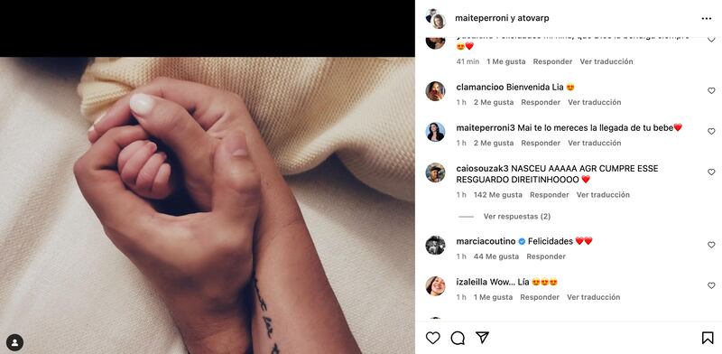 La noticia se confirmó, Maite Perroni se convirtió en madre y dio la bienvenida a Lía.