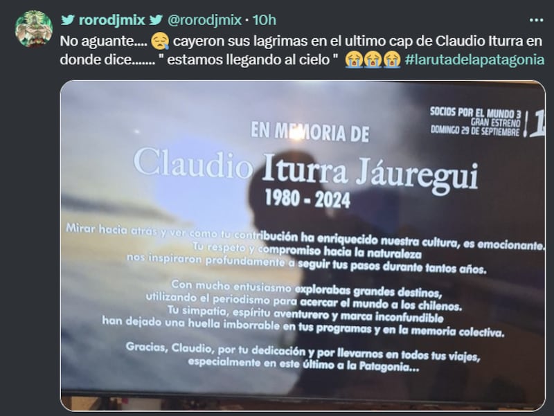 Reacción homenaje a Claudio Iturra | Canal 13