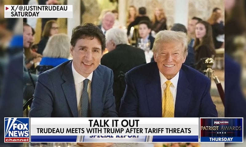 El primer ministro de Canadá se reunió con el electro mandatario de Estados Unidos, Donald Trump, luego que este amenazara con un aumento arancelario a los productos canadienses de un 25%.