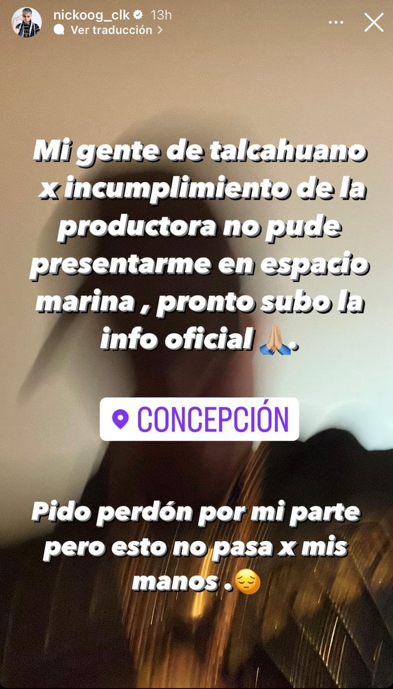 Historia de Nicko OG | Instagram