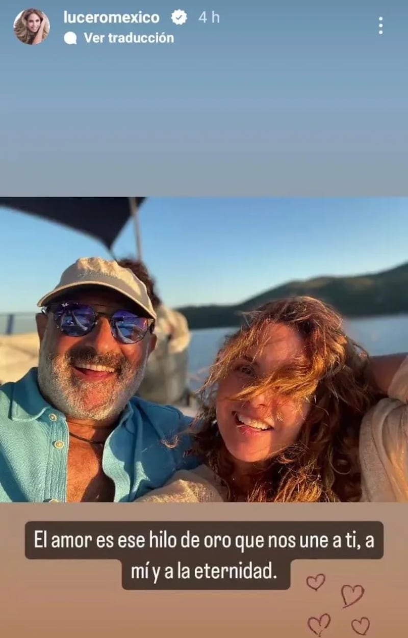 Lucero envió romántico mensaje a su novio