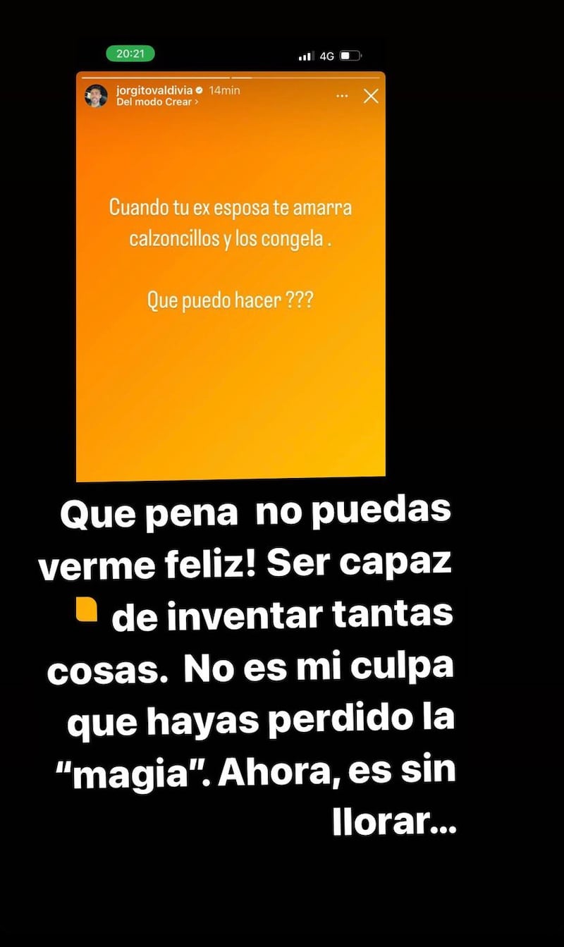 Daniela Aránguiz le responde a Jorge Valdivia | Instagram