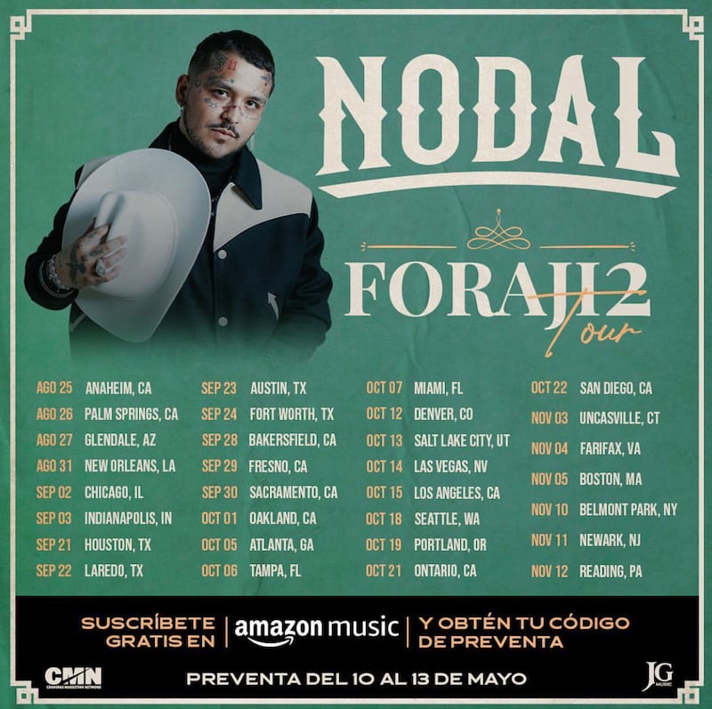 Christian Nodal Gira 'FORAJI2'