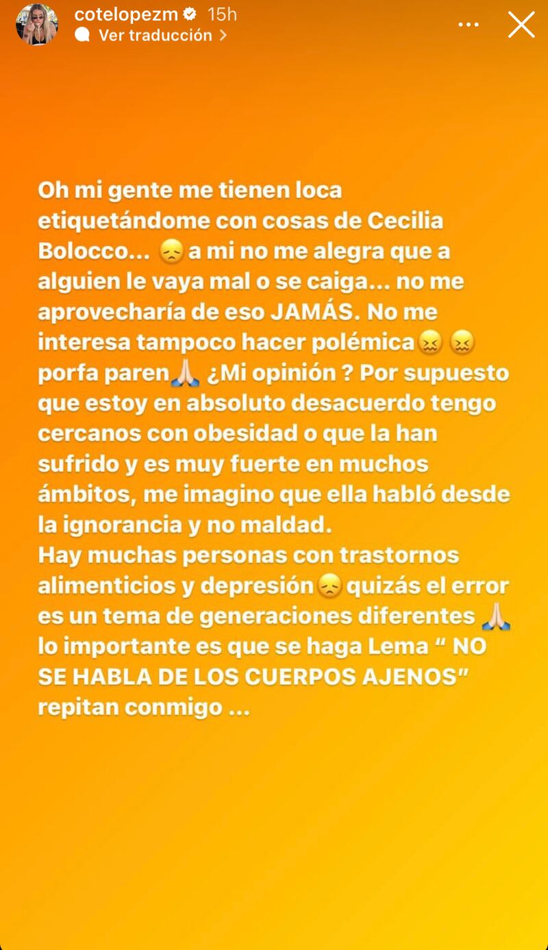 Historia de Coté López | Instagram