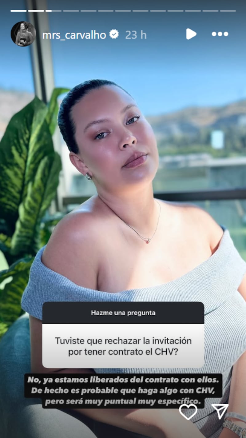 Historias de Michelle Carvalho | Captura: Instagram @mrs_carvalho