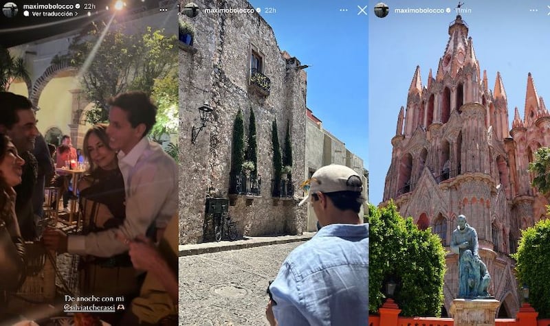 Máximo viajó junto a Cecilia Bolocco y Pepo Daire a México. Vía Instagram de Máximo