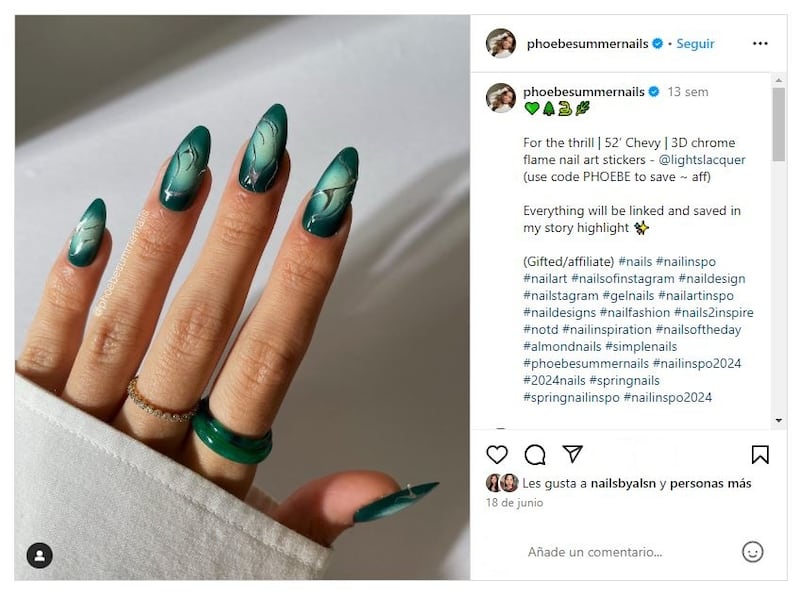 Las 'cyber nails' son la última moda en cuanto a uñas que surge este 2024